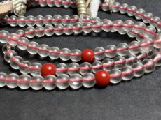 画像5: チベット・水晶玉とカウンターの御数珠　( TIbetan old crystal beads  mala )　108 玉 ビンテージ (5)