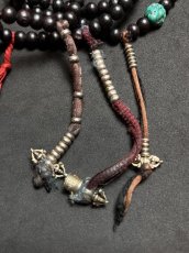 画像4: チベット・老紫檀とターコイズ、カウンターの御数珠　( TIbetan old rose wood beads  mala )　100 玉 (4)