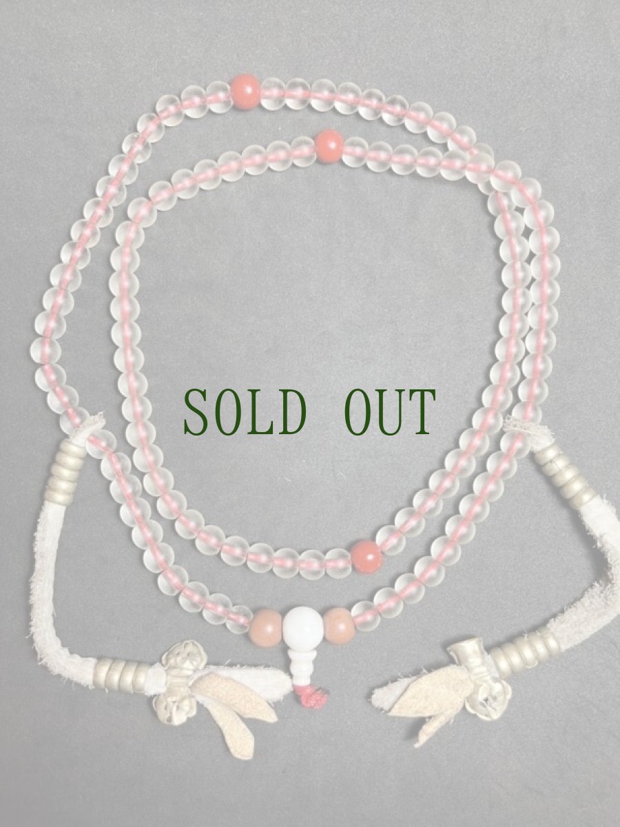 画像2: チベット・水晶玉とカウンターの御数珠　( TIbetan old crystal beads  mala )　108 玉 ビンテージ (2)