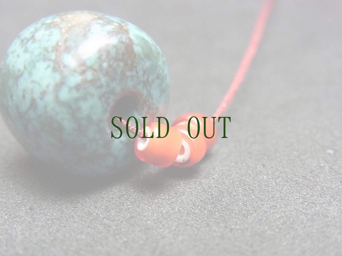 画像5: TIbetan old turquoise　チベタン天然ターコイズ(yu)とアンティーク・ホワイトハートの首飾り (5)