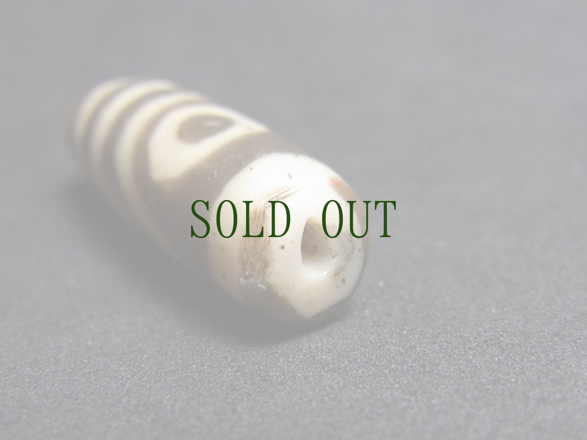 画像5: ジービーズ 古瑠璃天珠（２アイ　  dzi mig ni pa )　老料器二眼天珠　 (5)