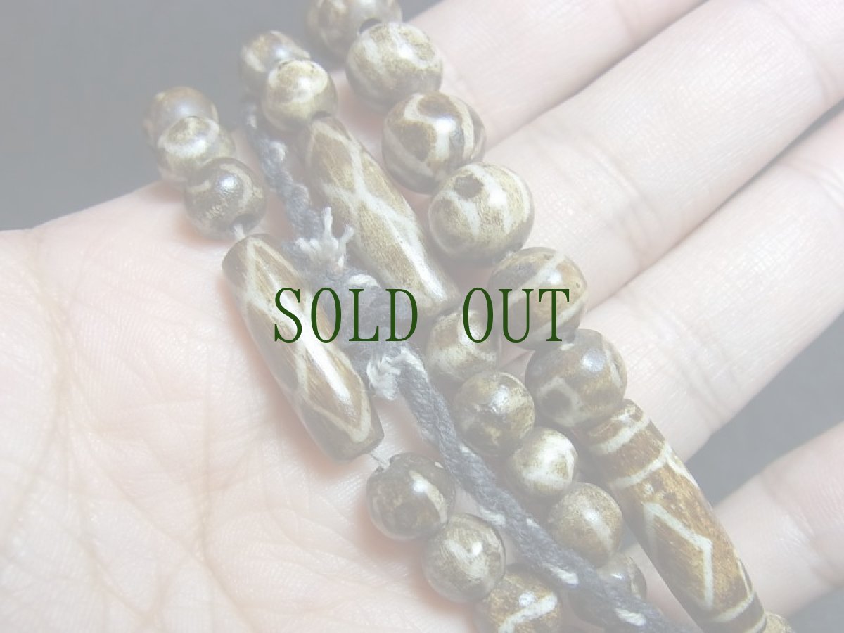 画像7: ミゾラムのパムテックビーズの一連ネックレス（Old Puntek beads Mizzoram Burma） (7)