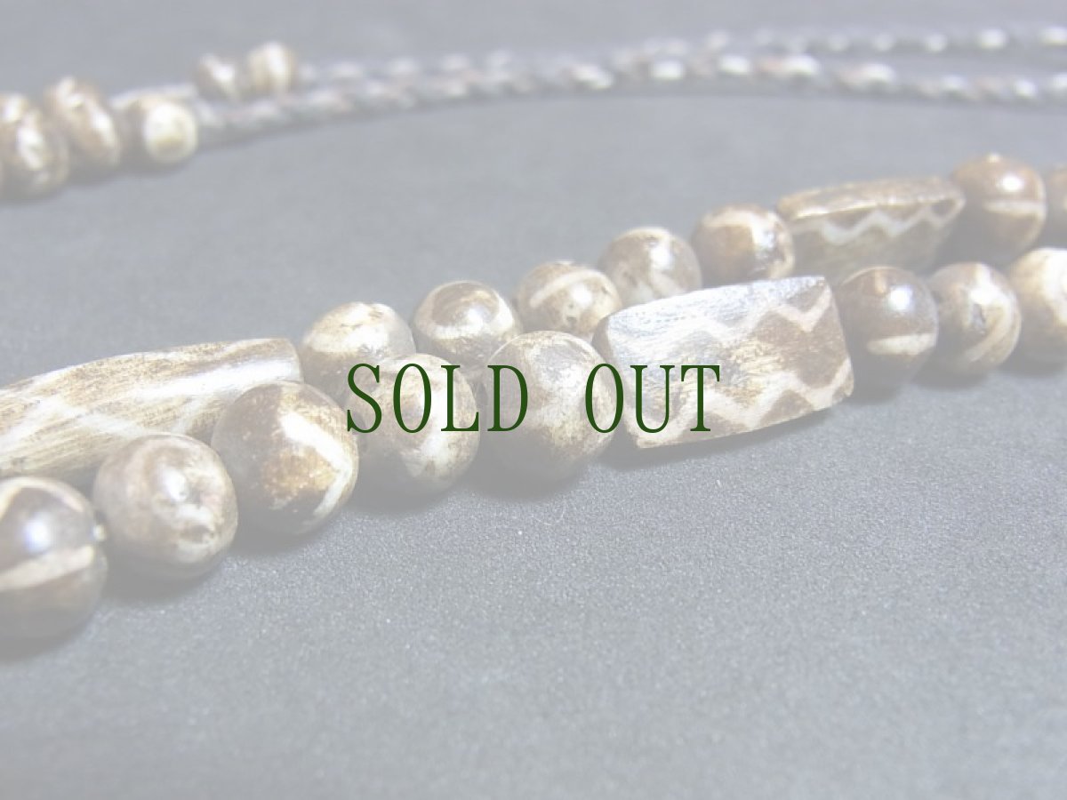 画像6: ミゾラムのパムテックビーズの一連ネックレス（Old Puntek beads Mizzoram Burma） (6)