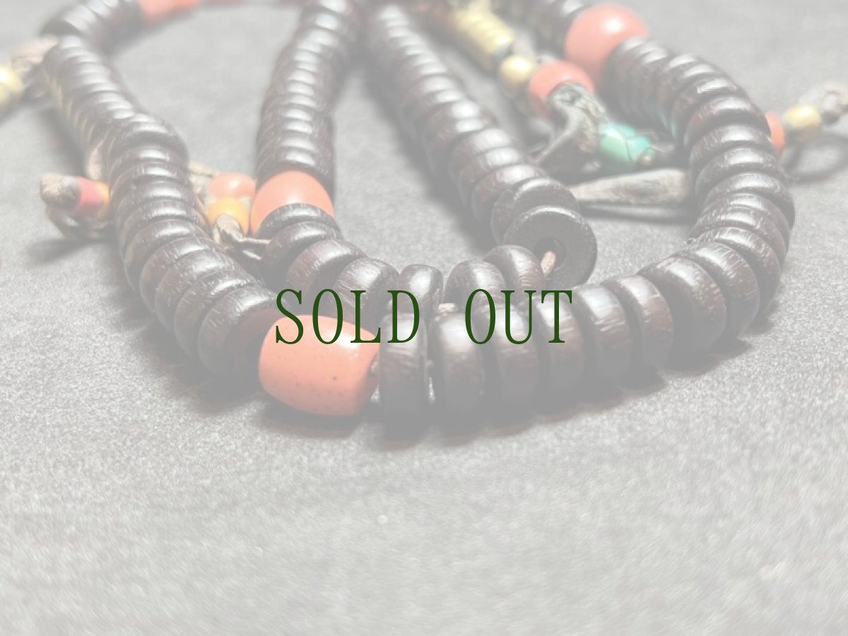 画像4: チベット・老椰子玉とカウンター、シェルパコーラルの御数珠　(TIbetan old palm beads  mala )　 (4)