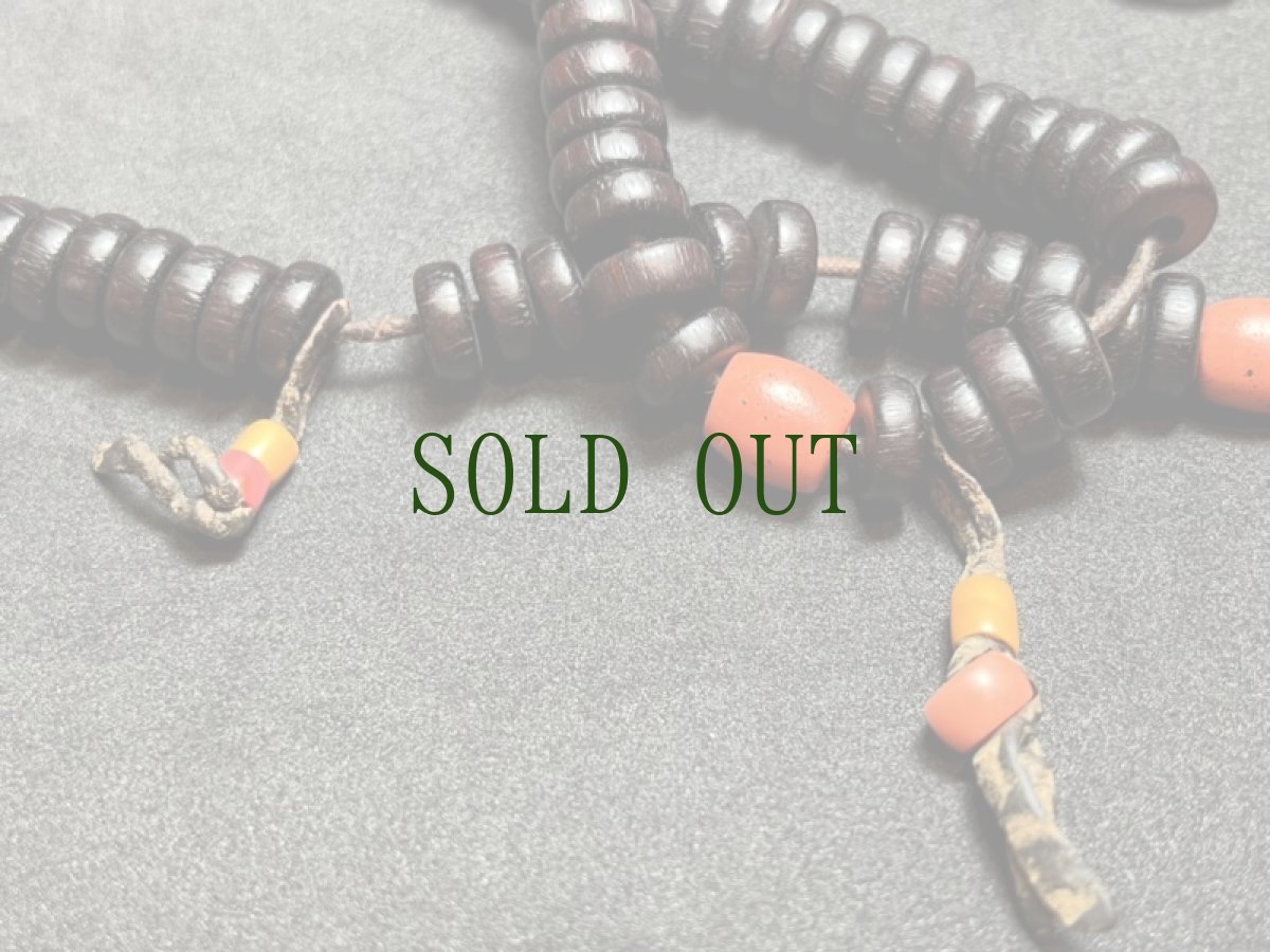 画像5: チベット・老椰子玉とカウンター、シェルパコーラルの御数珠　(TIbetan old palm beads  mala )　 (5)