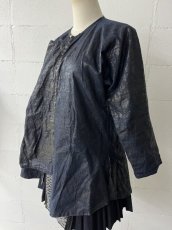 画像9: 貴州省侗族( Dong tribe /トン族)　藍染・亮布 木綿製　ジャケット (9)