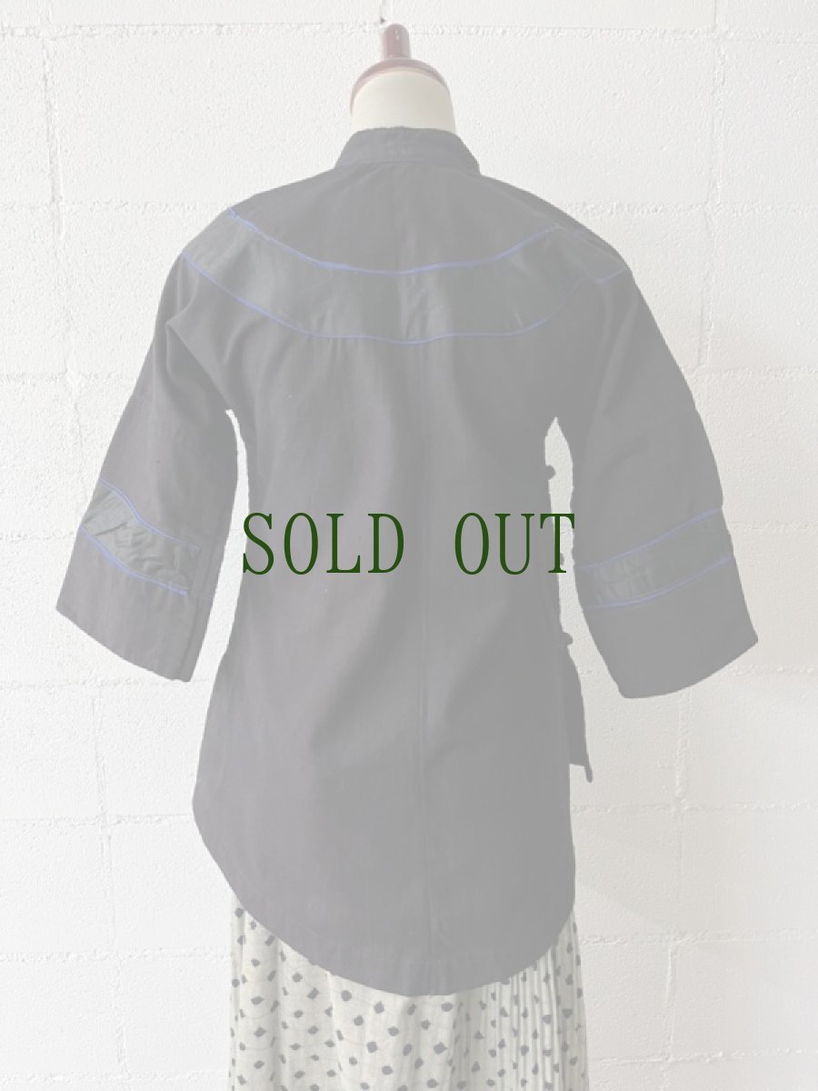 画像9: 貴州省 黔東苗族（ミャオ族） 　木綿・藍染 上衣（ビンテージ）　 (9)