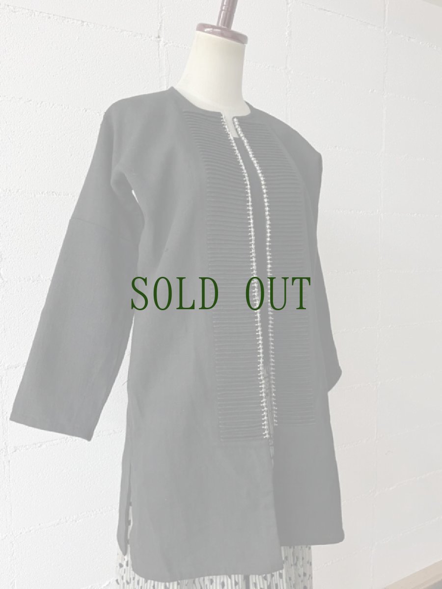 画像3: 雲南省金平県瑶族（jing ping yao）ヤオ族藍染ジャケット（綿麻製・ユニセックス）ビンテージ (3)