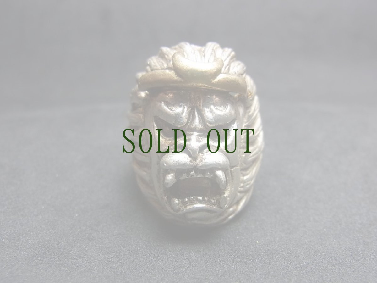 画像2: 貴州ミャオ族のシルバーリング(ミャオ銀)　斉天大聖（孫悟空） (2)