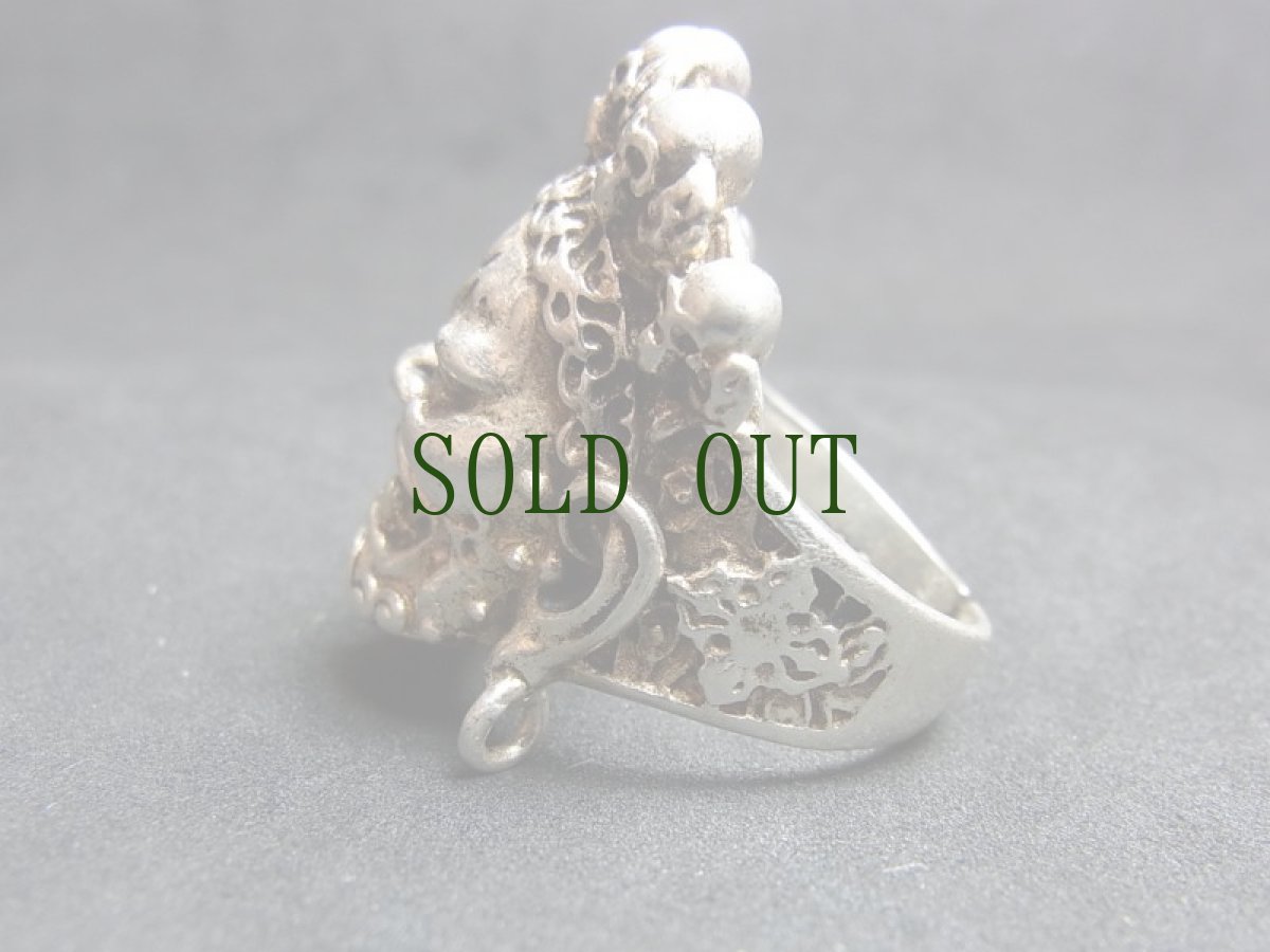 画像3: チベット密教マハカーラ(大黒天)のシルバーリング(蔵銀) (3)