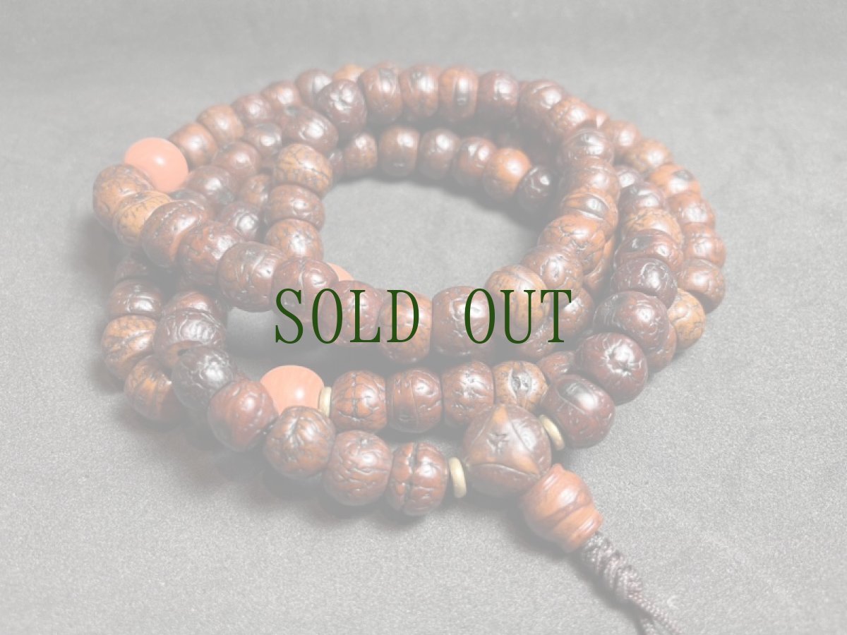 画像3: チベット　老鳳眼菩提樹の御数珠　(Tibetan Buddha Chitta  Mala )　ビンテージ　12mm (3)