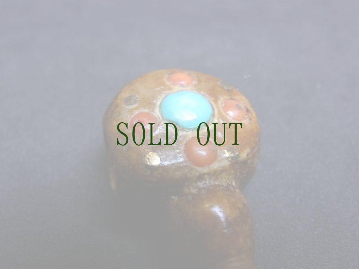 画像4: カパラの親玉　(tibetan old kapala )象嵌加工　 グル玉・数珠飾り　 (4)