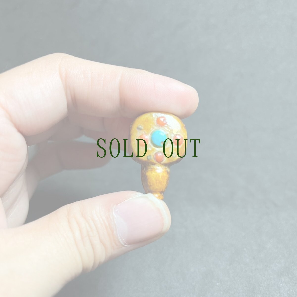 画像8: カパラの親玉　(tibetan old kapala )象嵌加工　 グル玉・数珠飾り　 (8)