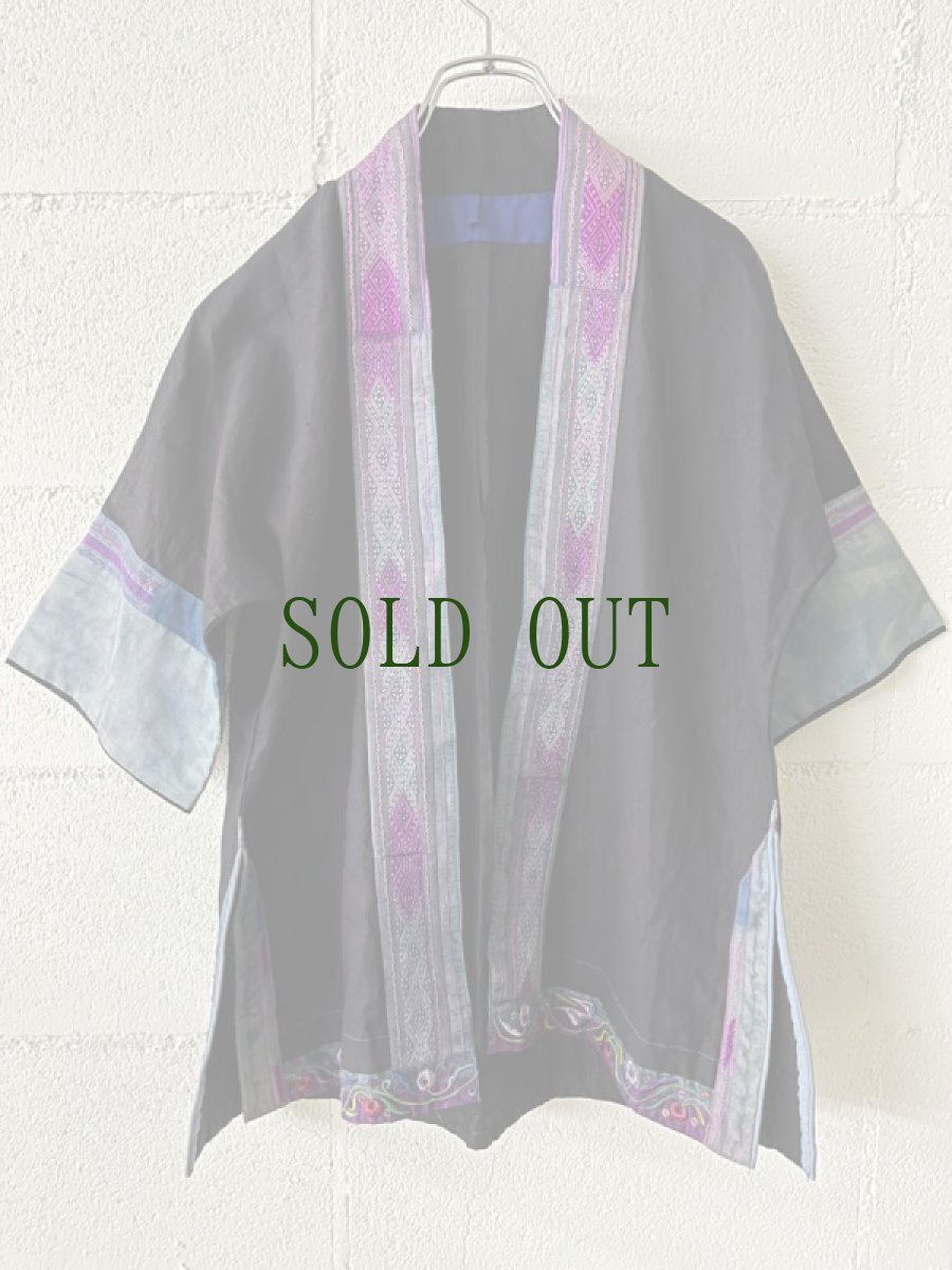 画像3: 貴州省 雷山侗族 （トン族）　木綿・藍染 ジャケット　（アンティーク） (3)