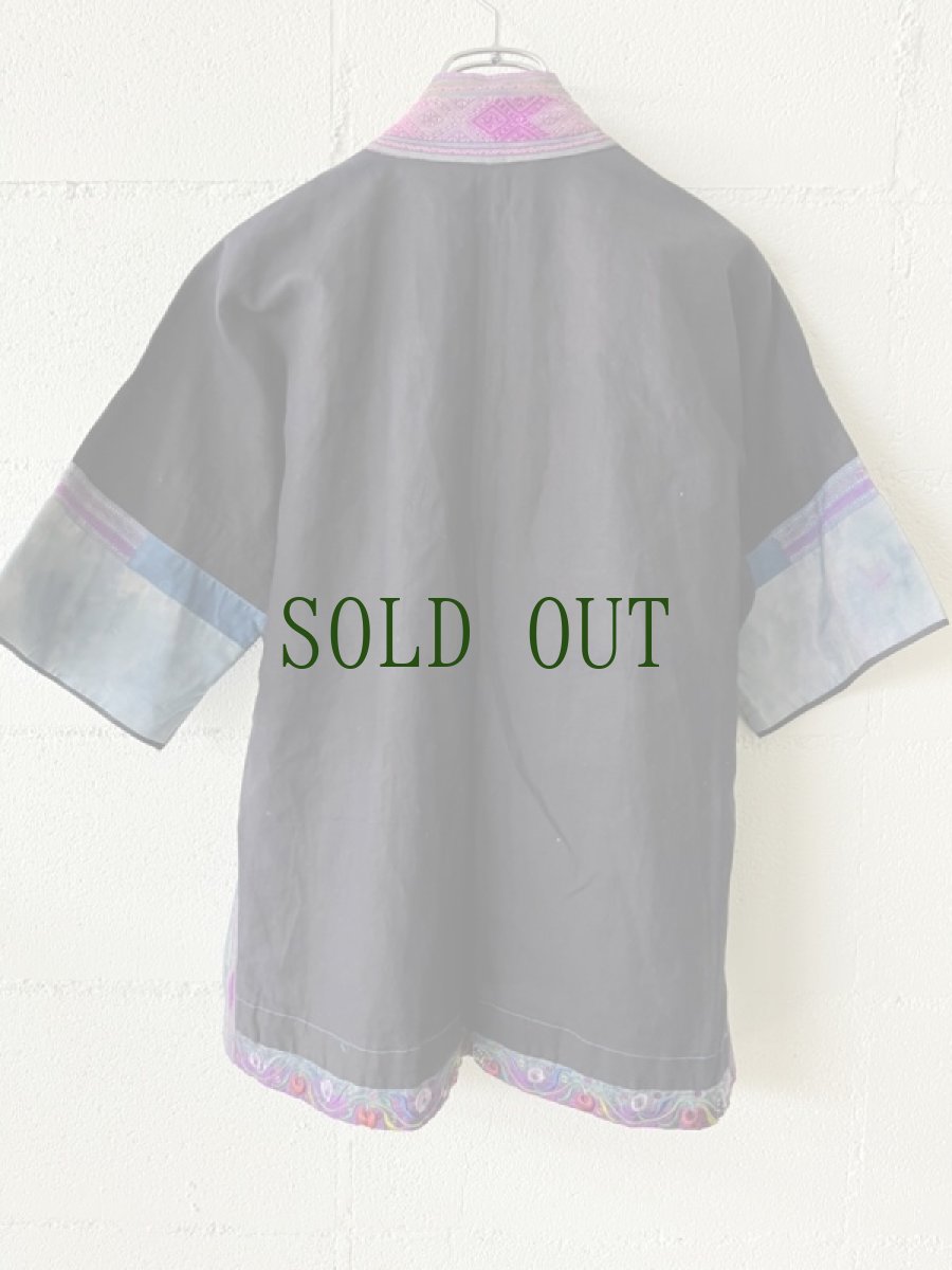 画像4: 貴州省 雷山侗族 （トン族）　木綿・藍染 ジャケット　（アンティーク） (4)