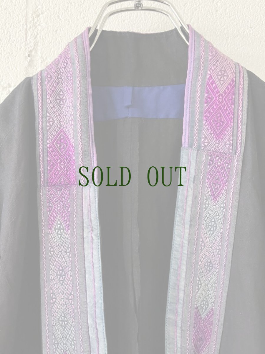 画像5: 貴州省 雷山侗族 （トン族）　木綿・藍染 ジャケット　（アンティーク） (5)