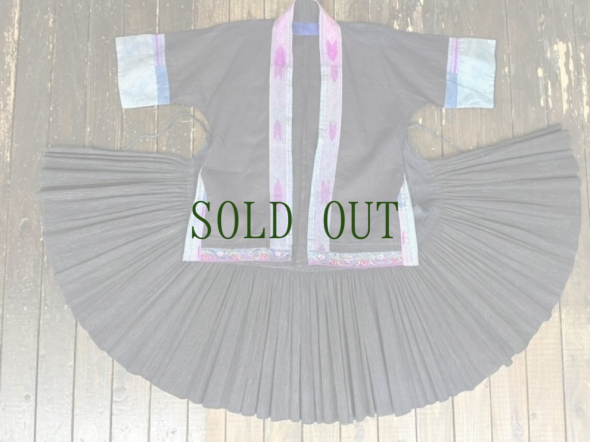 画像17: 貴州省 雷山侗族 （トン族）　木綿・藍染 ジャケット　（アンティーク） (17)