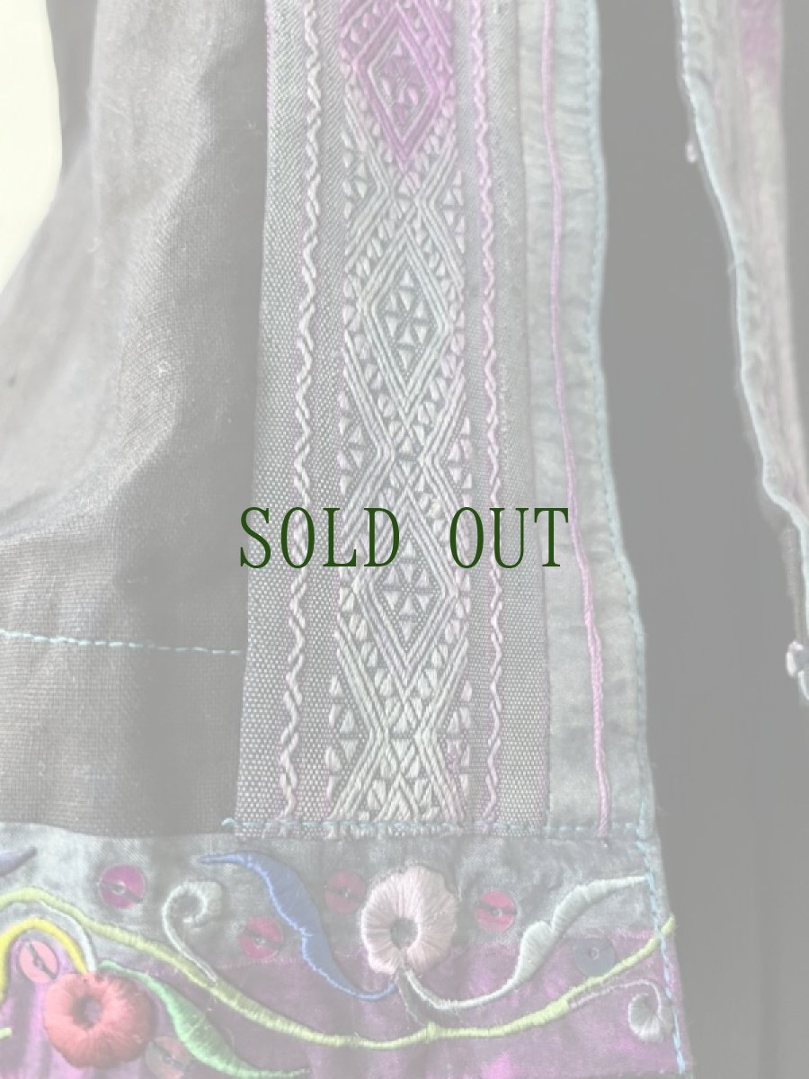 画像10: 貴州省 雷山侗族 （トン族）　木綿・藍染 ジャケット　（アンティーク） (10)