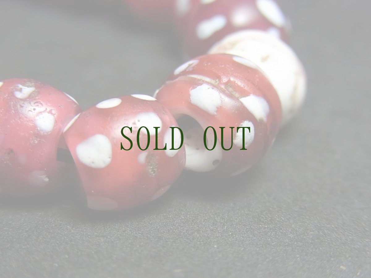 画像7:  ヴェネツィア　オッキオビーズ・ブレスレット（Old Venetian Fancy glass beads)とんぼ玉アンティーク (7)
