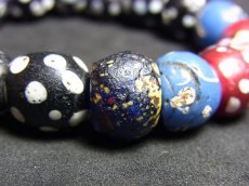 画像7:  ヴェネツィア　オッキオ＆ピューマタビーズ・ブレスレット（Old Venetian Fancy glass beads)とんぼ玉アンティーク (7)