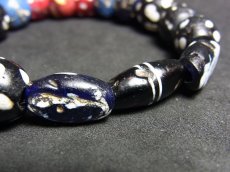 画像5:  ヴェネツィア　オッキオ＆ピューマタビーズ・ブレスレット（Old Venetian Fancy glass beads)とんぼ玉アンティーク (5)