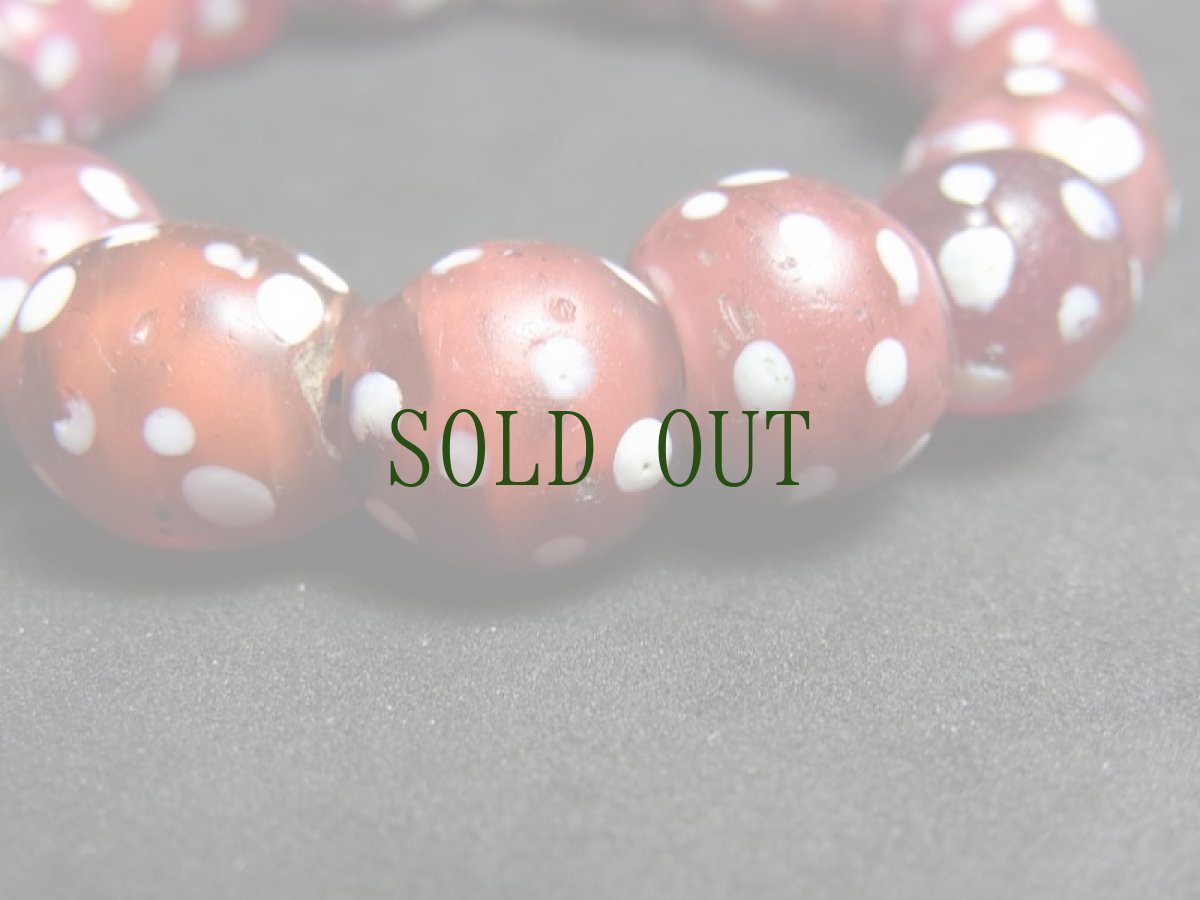 画像5:  ヴェネツィア　オッキオビーズ・ブレスレット（Old Venetian Fancy glass beads)とんぼ玉アンティーク (5)
