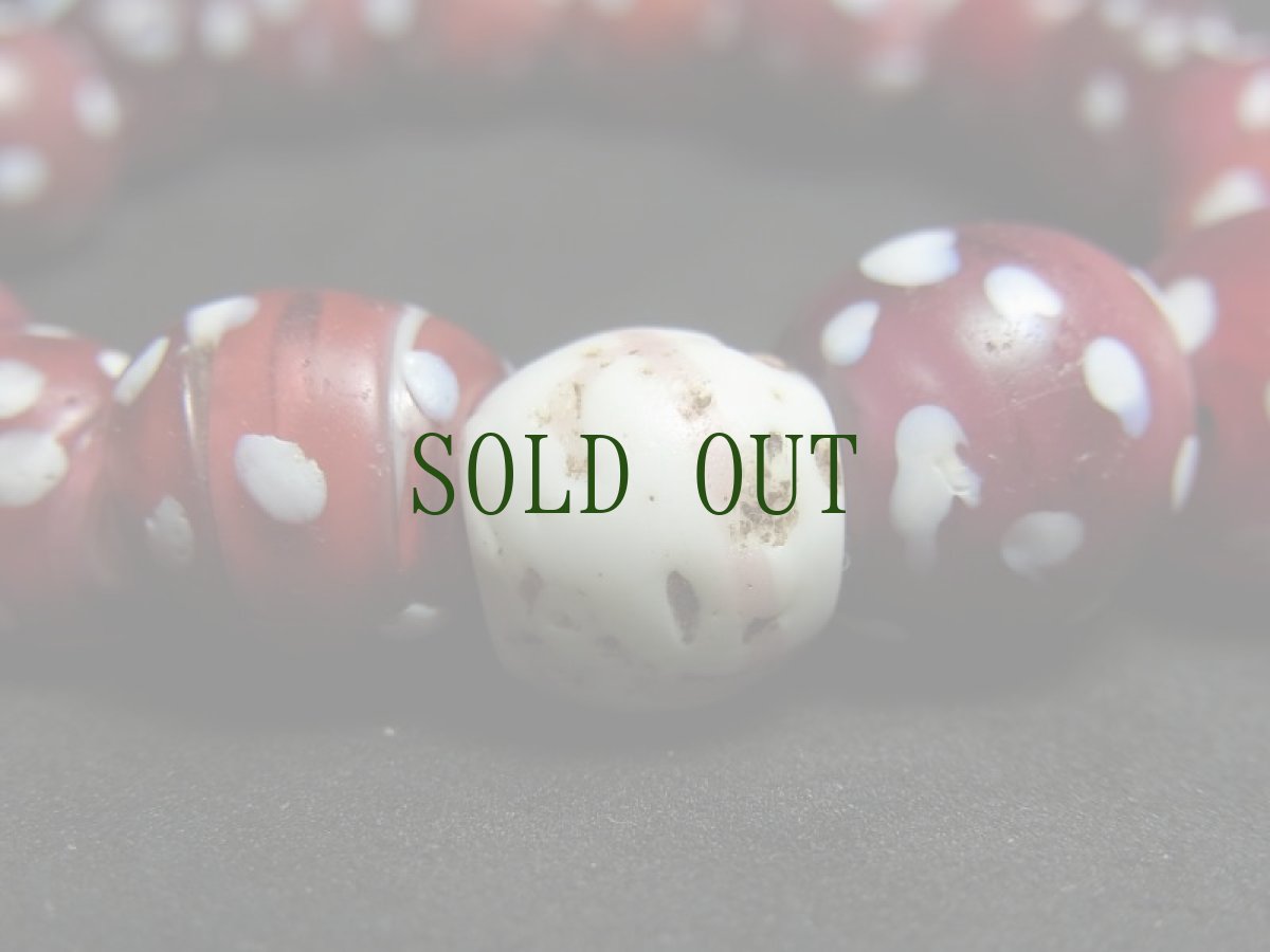 画像2:  ヴェネツィア　オッキオビーズ・ブレスレット（Old Venetian Fancy glass beads)とんぼ玉アンティーク (2)