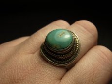 画像6: Tibetan old turquoise ring　チベタン天然ターコイズ(yu)のシルバーリング　 (6)