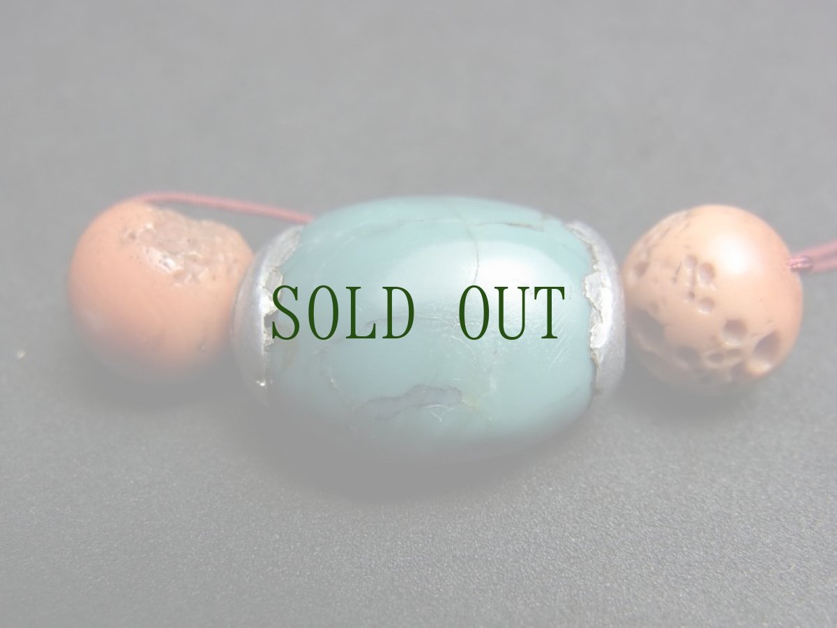 画像9: TIbetan old turquoise　チベタン天然ターコイズ(yu)と銀のペンダントトップ (9)