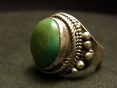 画像3: Tibetan old turquoise ring　チベタン天然ターコイズ(yu)のシルバーリング　 (3)