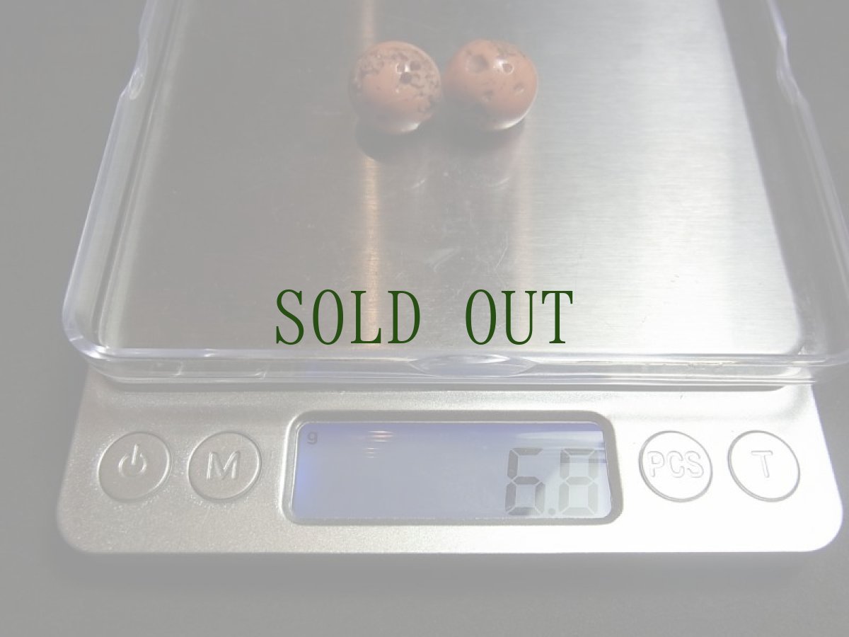 画像7: Tibetan old coral pair (山さんご・交易珊瑚)　一対　アンティーク・コーラル　 (7)