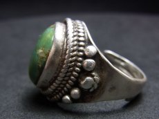 画像5: Tibetan old turquoise ring　チベタン天然ターコイズ(yu)のシルバーリング　 (5)