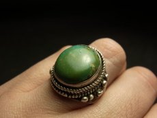 画像7: Tibetan old turquoise ring　チベタン天然ターコイズ(yu)のシルバーリング　 (7)
