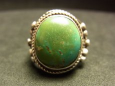 画像2: Tibetan old turquoise ring　チベタン天然ターコイズ(yu)のシルバーリング　 (2)