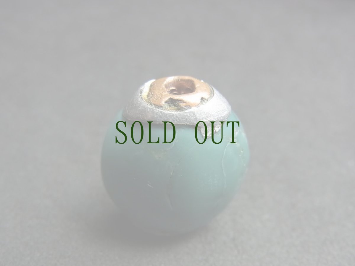 画像2: TIbetan old turquoise　チベタン天然ターコイズ(yu)と銀のペンダントトップ (2)