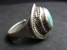 画像5: Tibetan old turquoise ring　チベタン天然ターコイズ(yu)のシルバーリング　 (5)