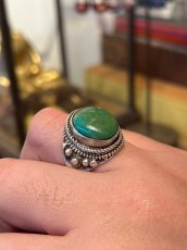 画像6: Tibetan old turquoise ring　チベタン天然ターコイズ(yu)のシルバーリング　 (6)