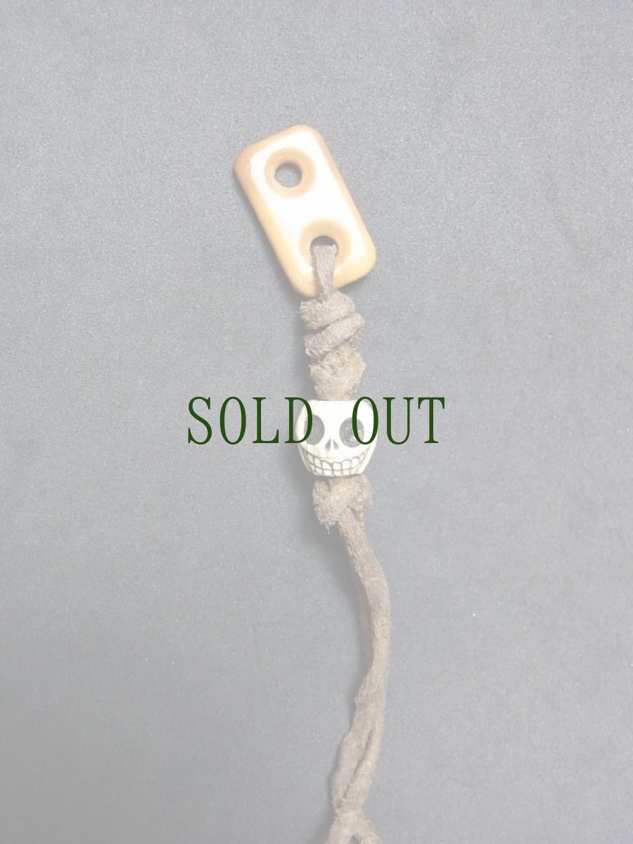 画像2: チベット密教　カンルゥ（རྐང་རུས・カンリン・カパラ ）と牙製ルンゴ（スカル）の数珠飾り（スペーサー） (2)