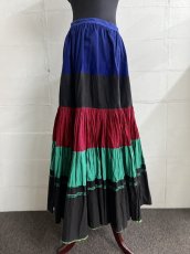 画像3: イ族・四川省大涼山彝族（si chuan liang  shan YI  traditional skirt）コットン・スカート（ビンテージ） (3)