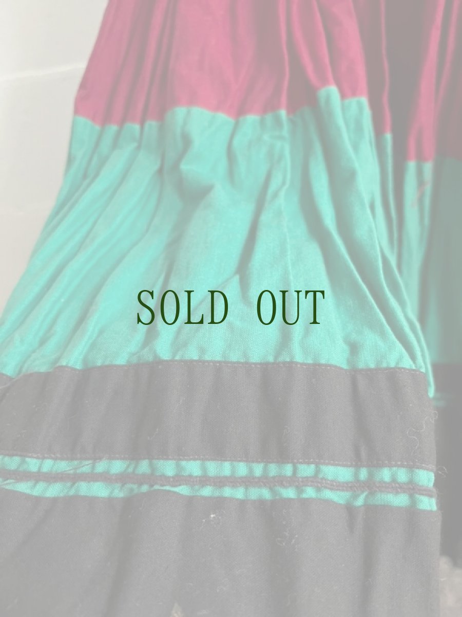 画像6: イ族・四川省大涼山彝族（si chuan liang  shan YI  traditional skirt）コットン・スカート（ビンテージ） (6)