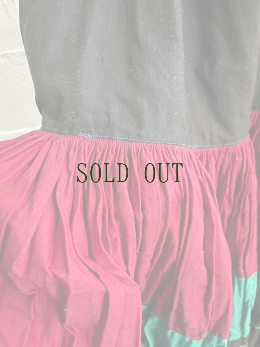 画像7: イ族・四川省大涼山彝族（si chuan liang  shan YI  traditional skirt）コットン・スカート（ビンテージ） (7)