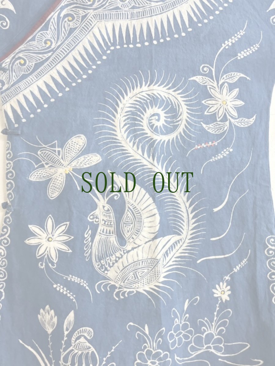 画像14: 革家苗族　チャイナカラードレス（ガージア・ミャオ族）木綿・藍染・ろうけつ染め (14)