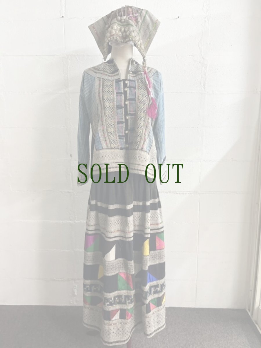 画像18: 雲南省麻栗坡　彝族（イ族・白倮人）·（Malipo Bai luo YI ）ヘッドドレス（コレクション） (18)