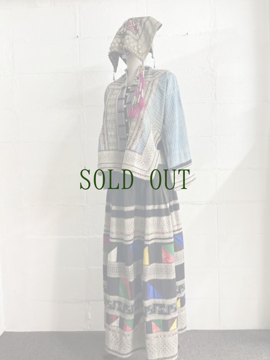 画像17: 雲南省麻栗坡　彝族（イ族・白倮人）·（Malipo Bai luo YI ）ヘッドドレス（コレクション） (17)