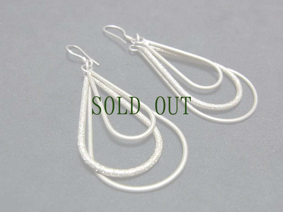 画像2: 貴州苗族（ミャオ族）の苗銀製トライバルピアス　 (2)