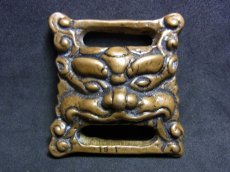 画像2: 経文鍵・ tibetan fibula thogchag・トクチャ(天鉄・鉄製)　センゲ・獅子（饕餮） (2)