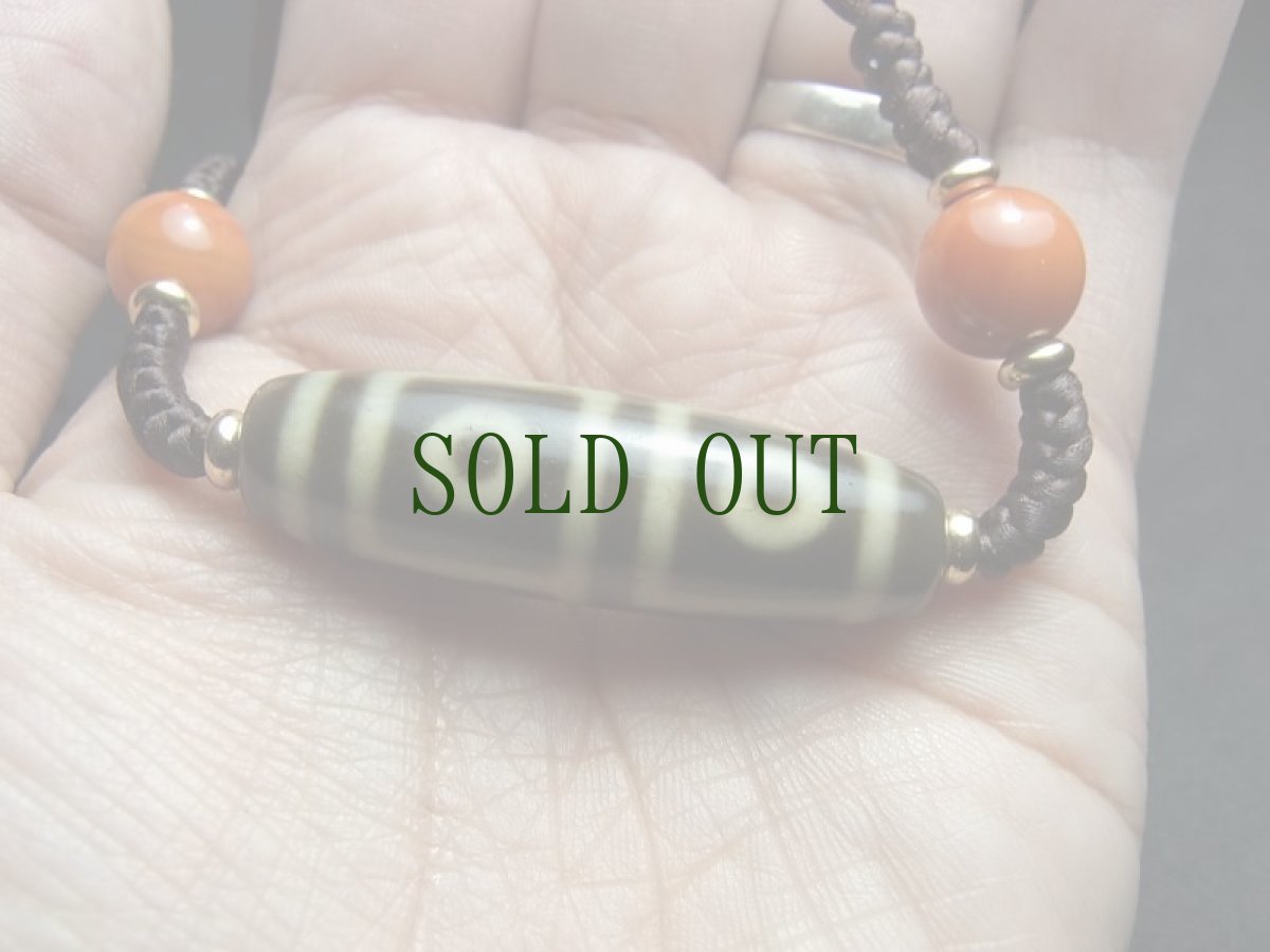 画像9: ジービーズ(４アイジー/dzi mig si pa)　四眼天珠と瑪瑙の首飾り (9)