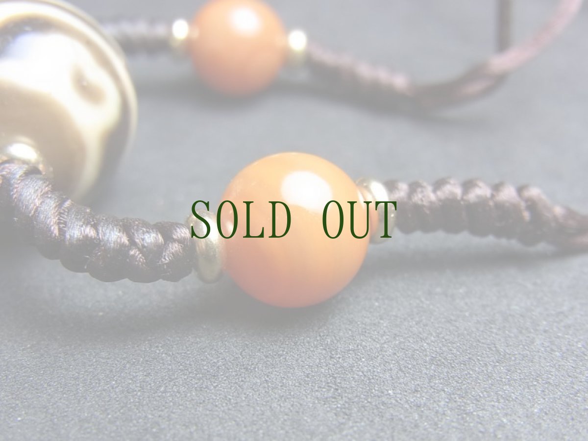 画像5: ジービーズ（dzi with tiger tooth and Lotus motif) 虎牙蓮花天珠と瑪瑙の首飾り (5)