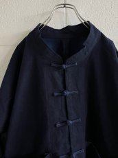 画像3: 本藍染　カンフージャケット・改（ドロップショルダー）　貴州省ミャオ族　手紬手織り木綿　 (3)