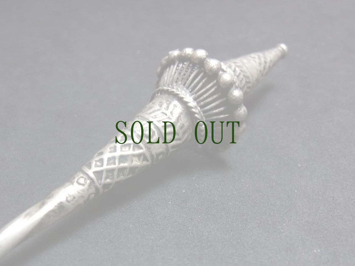 画像2: 貴州省苗族（ミャオ族）の髪留め（かんざし、发夹）（苗銀）トライバル　（大） (2)